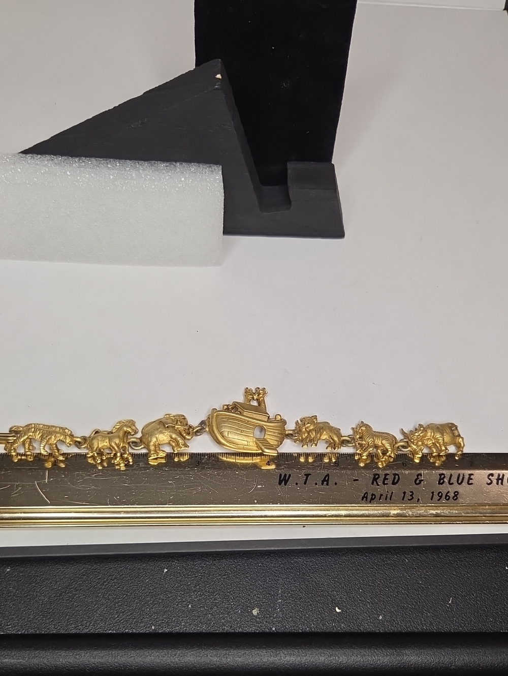 A.J.C. Gold-Tone Noah's Ark Animal Parade Decorative Bracelet 7"